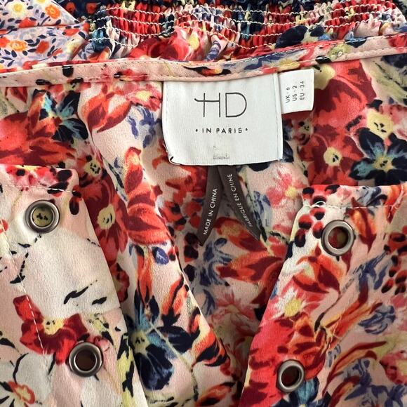 Anthro HD in Paris Floral Boho Top Size 2 - Picture 3 of 5